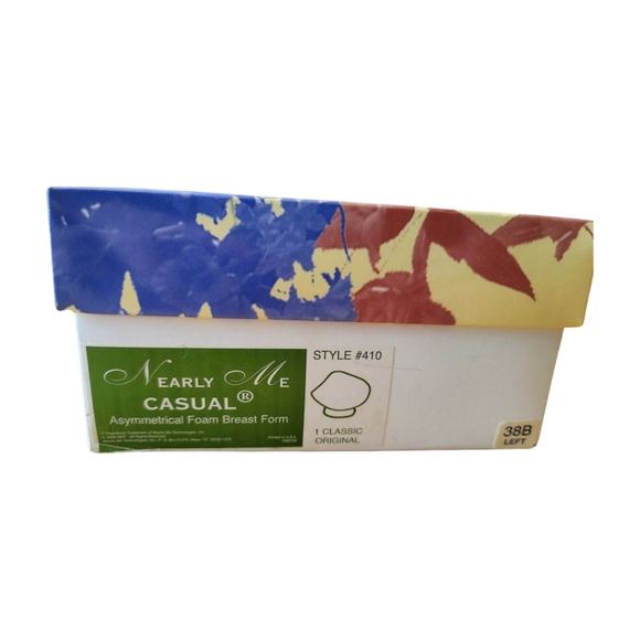 Nearly Me Casual Asymetrical Foam Breast Form Prosthesis Size 38B Left - Picture 3 of 8